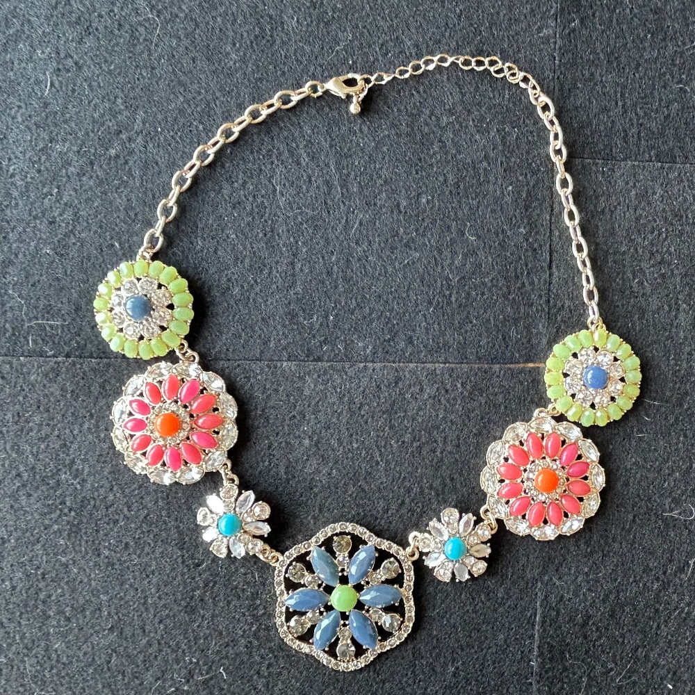 Multi-Stone Statement Necklace - image 1